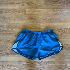 Under armour shorts. Large. Blue. Semi-fitted.